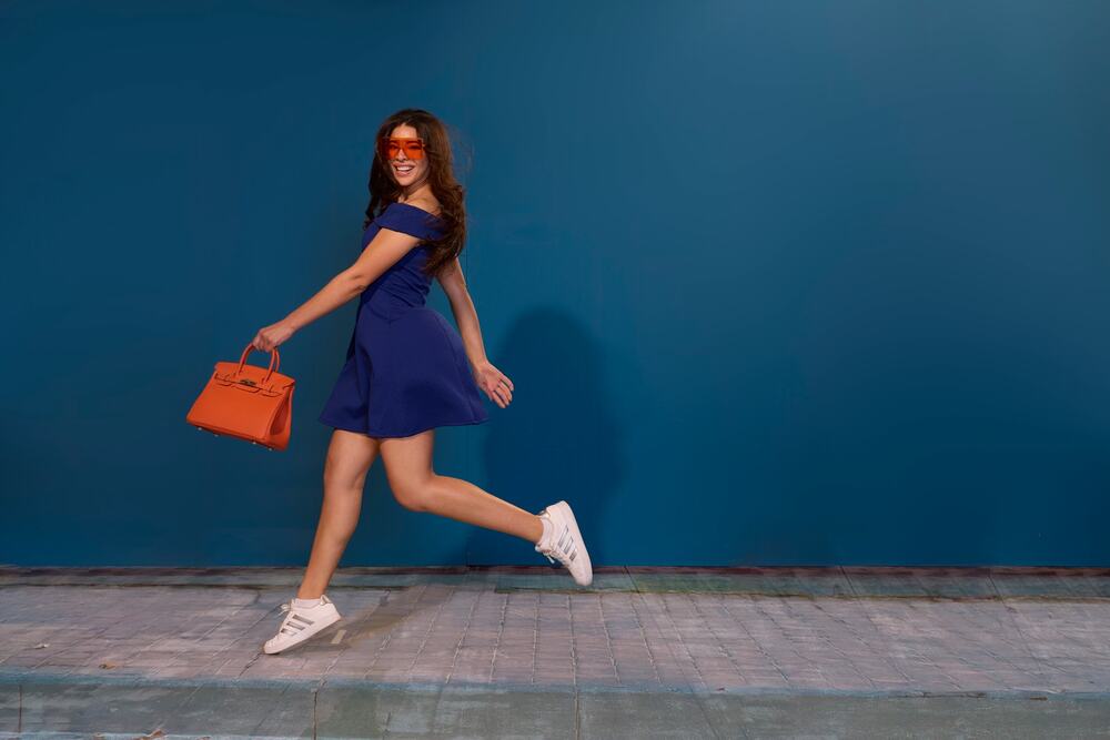 Blue ModCloth Fit and Flare Dress
